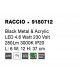 Black Metal & Acrylic LED 6 Watt 230 Volt 426Lm 3000K IP20 L: 6 W: 12 H: 37 cm Rotating & Adjustable 