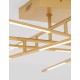 Triac Dimmable Brass Gold Metal & Acrylic LED 59 Watt 230 Volt 4195Lm 3000K IP20 L: 94.5 W: 94.5 H: 21 cm Rotating & Adjustable 
