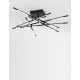 Triac Dimmable Black Metal & Acrylic LED 59 Watt 230 Volt 4195Lm 3000K IP20 L: 94.5 W: 94.5 H: 21 cm Rotating & Adjustable 
