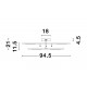 Triac Dimmable Black Metal & Acrylic LED 59 Watt 230 Volt 4195Lm 3000K IP20 L: 94.5 W: 94.5 H: 21 cm Rotating & Adjustable 