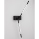 BlackMetal & Acrylic LED 11 Watt 230 Volt 532Lm 3000K IP20 L: 74 W: 12 H: 14 cm Rotating & Adjustable 