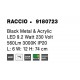 BlackMetal & Acrylic LED 11 Watt 230 Volt 532Lm 3000K IP20 L: 74 W: 12 H: 14 cm Rotating & Adjustable 