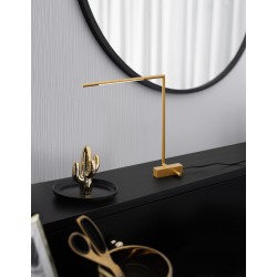 Brass Gold Metal & Acrylic LED 5 Watt 230 Volt 377Lm 3000K IP20 L: 36.5 W: 12 H: 40 cm Rotating & Adjustable 