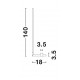 Brass Gold Metal & Acrylic LED 21 Watt 230 Volt 1557Lm 3000K IP20 L: 18 H: 140 cm Rotating & Adjustable 