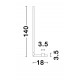 Black Metal & Acrylic LED 21 Watt 230 Volt 1557Lm 3000K IP20 L: 18 H: 140 cm Rotating & Adjustable 