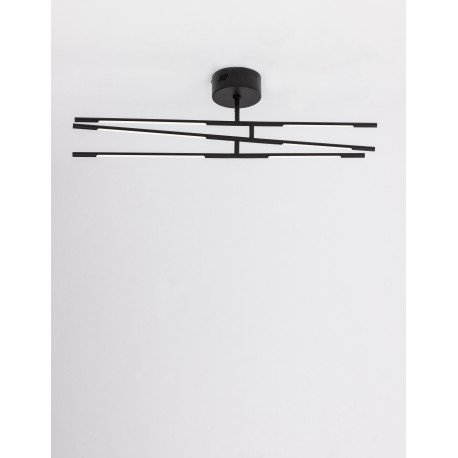 Triac Dimmable Black Metal & Acrylic LED 32 Watt 230 Volt 2304Lm 3000K IP20 L: 84 W: 77 H: 25.5 cm Rotating & Adjustable 