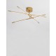 Triac Dimmable Brass Gold Metal & Acrylic LED 32 Watt 230 Volt 2304Lm 3000K IP20 L: 84 W: 77 H: 25.5 cm Rotating & Adjustable 