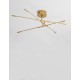 Triac Dimmable Brass Gold Metal & Acrylic LED 32 Watt 230 Volt 2304Lm 3000K IP20 L: 84 W: 77 H: 25.5 cm Rotating & Adjustable 