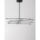 Triac Dimmable Black Metal & Acrylic LED 48 Watt 230 Volt 3633Lm 3000K IP20 Included Two parts Of Metal 33 & 43 cm L: 84 W: 80
