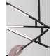 Triac Dimmable Black Metal & Acrylic LED 48 Watt 230 Volt 3633Lm 3000K IP20 Included Two parts Of Metal 33 & 43 cm L: 84 W: 80