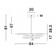Triac Dimmable Black Metal & Acrylic LED 48 Watt 230 Volt 3633Lm 3000K IP20 Included Two parts Of Metal 33 & 43 cm L: 84 W: 80