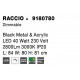 Triac Dimmable Black Metal & Acrylic LED 48 Watt 230 Volt 3633Lm 3000K IP20 Included Two parts Of Metal 33 & 43 cm L: 84 W: 80