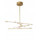 Triac Dimmable Brass Gold Metal & Acrylic LED 48 Watt 230 Volt 3633Lm 3000K IP20 Included Two parts Of Metal 33 & 43 cm L: 84 