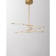 Triac Dimmable Brass Gold Metal & Acrylic LED 48 Watt 230 Volt 3633Lm 3000K IP20 Included Two parts Of Metal 33 & 43 cm L: 84 