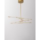 Triac Dimmable Brass Gold Metal & Acrylic LED 48 Watt 230 Volt 3633Lm 3000K IP20 Included Two parts Of Metal 33 & 43 cm L: 84 