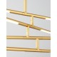 Triac Dimmable Brass Gold Metal & Acrylic LED 48 Watt 230 Volt 3633Lm 3000K IP20 Included Two parts Of Metal 33 & 43 cm L: 84 
