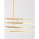 Triac Dimmable Brass Gold Metal & Acrylic LED 48 Watt 230 Volt 3633Lm 3000K IP20 Included Two parts Of Metal 33 & 43 cm L: 84 