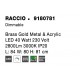 Triac Dimmable Brass Gold Metal & Acrylic LED 48 Watt 230 Volt 3633Lm 3000K IP20 Included Two parts Of Metal 33 & 43 cm L: 84 