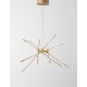 Triac Dimmable Brass Gold Metal & Acrylic LED 68 Watt 230 Volt 5397Lm 3000K IP20 Included Remote Control D: 85 H1: 31 H2: 120 c