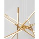 Triac Dimmable Brass Gold Metal & Acrylic LED 68 Watt 230 Volt 5397Lm 3000K IP20 Included Remote Control D: 85 H1: 31 H2: 120 c