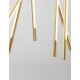 Triac Dimmable Brass Gold Metal & Acrylic LED 68 Watt 230 Volt 5397Lm 3000K IP20 Included Remote Control D: 85 H1: 31 H2: 120 c