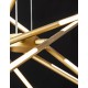 Triac Dimmable Brass Gold Metal & Acrylic LED 68 Watt 230 Volt 5397Lm 3000K IP20 Included Remote Control D: 85 H1: 31 H2: 120 c