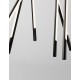 Triac Dimmable Black Metal & Acrylic LED 68 Watt 230 Volt 5397Lm 3000K IP20 Included Remote Control D: 85 H1: 31 H2: 120 cm Adj