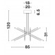 Triac Dimmable Black Metal & Acrylic LED 68 Watt 230 Volt 5397Lm 3000K IP20 Included Remote Control D: 85 H1: 31 H2: 120 cm Adj