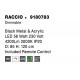 Triac Dimmable Black Metal & Acrylic LED 68 Watt 230 Volt 5397Lm 3000K IP20 Included Remote Control D: 85 H1: 31 H2: 120 cm Adj