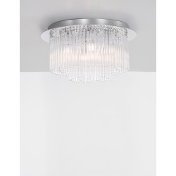 Chrome Metal Glass & K9 Crystal LED G9 6x5 Watt 230 Volt IP20 Bulb Excluded D: 35 H: 18 cm 
