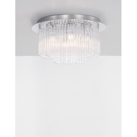 Chrome Metal Glass & K9 Crystal LED G9 6x5 Watt 230 Volt IP20 Bulb Excluded D: 35 H: 18 cm 