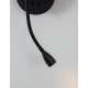 Black Metal Black Fabric Shade Switch On/Off LED 3 Watt 3000K 180Lm LED E14 1x5 Watt 230 Volt IP20 Bulb Excluded L:19 W: 16 H: 