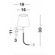 Black Metal Black Fabric Shade Switch On/Off LED 3 Watt 3000K 180Lm LED E14 1x5 Watt 230 Volt IP20 Bulb Excluded L:19 W: 16 H: 