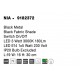 Black Metal Black Fabric Shade Switch On/Off LED 3 Watt 3000K 180Lm LED E14 1x5 Watt 230 Volt IP20 Bulb Excluded L:19 W: 16 H: 