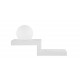 White Aluminium & Opal Glass Switch On/Off LED Samsung 6 Watt 230 Volt 360Lm 3000K IP20 L: 32.2 W: 12 H: 17.8 cm Wireless Fast C