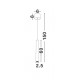 Sandy Black Aluminium LED 3 Watt 230 Volt 180Lm 3000K IP20 D: 2.5 H1: 60 H2: 150 cm Adjustable Height 