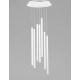 Sandy White Aluminium LED 7x3 Watt 230 Volt 1260Lm 3000K IP20 D: 40 H: 150 cm Adjustable Height 