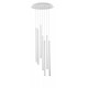 Sandy White Aluminium LED 7x3 Watt 230 Volt 1260Lm 3000K IP20 D: 40 H: 150 cm Adjustable Height 