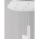 Sandy White Aluminium LED 7x3 Watt 230 Volt 1260Lm 3000K IP20 D: 40 H: 150 cm Adjustable Height 