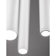 Sandy White Aluminium LED 7x3 Watt 230 Volt 1260Lm 3000K IP20 D: 40 H: 150 cm Adjustable Height 