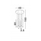 Sandy White Aluminium LED 7x3 Watt 230 Volt 1260Lm 3000K IP20 D: 40 H: 150 cm Adjustable Height 