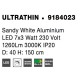 Sandy White Aluminium LED 7x3 Watt 230 Volt 1260Lm 3000K IP20 D: 40 H: 150 cm Adjustable Height 