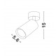 Sandy White Aluminium LED GU10 1x10 Watt IP20 220-240 Volt Bulb Excluded D: 5.6 H: 15 cm 