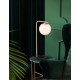 Satin Gold Metal & Black Marble White Opal Glass LED E14 1x5 Watt 230 Volt Bulb Excluded IP20 Cable Length: 160 cm L: 22 W: 15 H