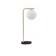 Satin Gold Metal & Black Marble White Opal Glass LED E14 1x5 Watt 230 Volt Bulb Excluded IP20 Cable Length: 160 cm L: 22 W: 15 H