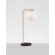 Satin Gold Metal & Black Marble White Opal Glass LED E14 1x5 Watt 230 Volt Bulb Excluded IP20 Cable Length: 160 cm L: 22 W: 15 H