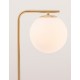 Satin Gold Metal & Black Marble White Opal Glass LED E14 1x5 Watt 230 Volt Bulb Excluded IP20 Cable Length: 160 cm L: 22 W: 15 H