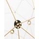 Gold Copper LED 22 Watt 230 Volt 2651Lm 3000K IP20 Led Chip: 60 Pcs D: 60 H: 310 cm Adjustable Height 