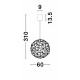 Gold Copper LED 22 Watt 230 Volt 2651Lm 3000K IP20 Led Chip: 60 Pcs D: 60 H: 310 cm Adjustable Height 