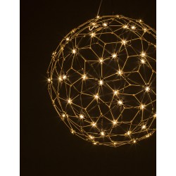Gold Copper LED 21 Watt 230 Volt 2403Lm 3000K IP20 Led Chip: 60 Pcs D: 40 H: 250 cm Adjustable Height 